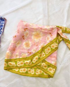 Floral Print wrap around skirt