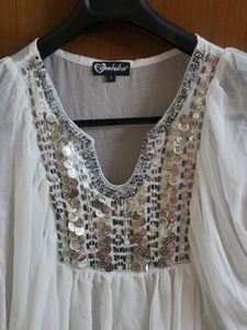 (50%)Price Drop🥳White Tunic Cum Dress🤍