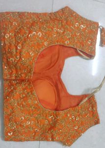 Grand Orange Fine Worked Blouse