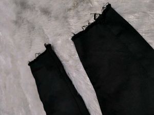 ZARA ripped Black High-Waisted Skinny Jeans