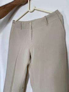 Beige Straight Trouser