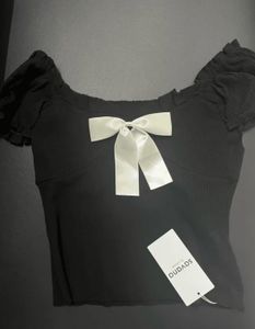 Cute Black Ruffle Top