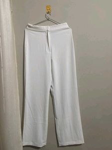 Elegant White Wide-Leg Trousers