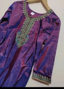 Purple🟣 Party Wear Kurta Plazo Set For 34 Bust
