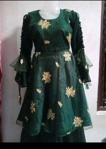 🎉Green Ethnic Gown