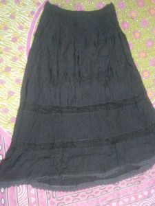 Elegant Black Tiered Skirt