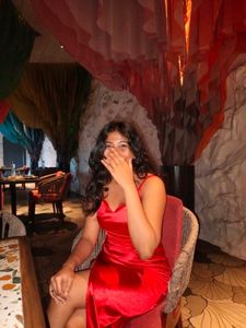 Pinteresty Red Slit Dress🎀