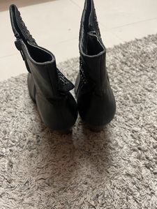 Short Embellished Leather Boots