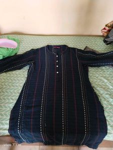 Libas Navy Blue Thread Work Xxl Kurta