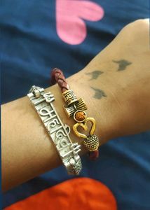 2 Bracelets Of Mahadev Silver Plated Bracelet✨