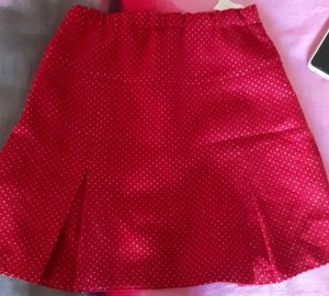 Red Polka Dots Skater Skirt