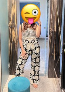 Off White Crochet Co Ord Set