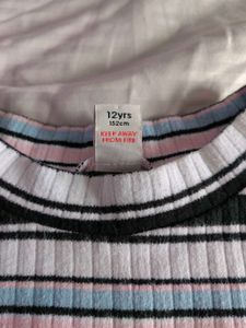 Striped Sleeveless Rib Knit Top