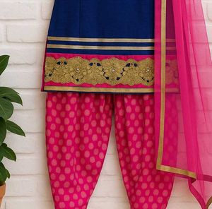 Navy &amp; Pink Salwar Kameez