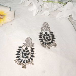 Oxidized Silver Earrings