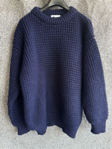 Navy Blue Knit Pullover Sweater