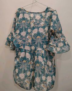 Floral Print Tiered Top