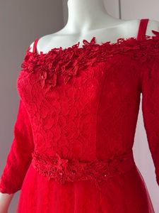 Pretty Red Lace Gown