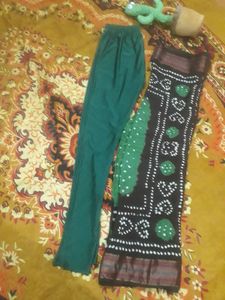 😋Green LegisAnd Chanderi Dupatta😍