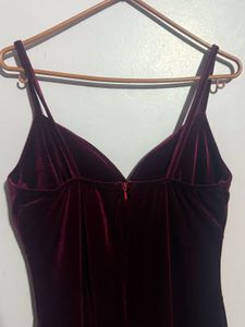 Burgundy Velvet Maxi Dress