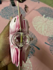 Barbie Pink Bow Hair Clip Combo With Tumbler