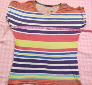 Striped Scoop Neck Tee