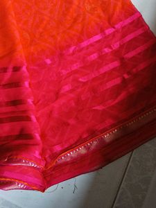 Orange &amp; Pink Saree