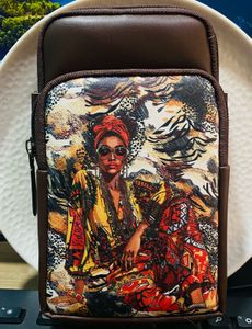 Brown Portrait Crossbody Bag