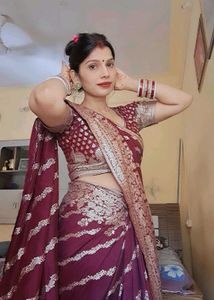 Elegant wine &amp; Gold Saree stitching blouse 34 ch