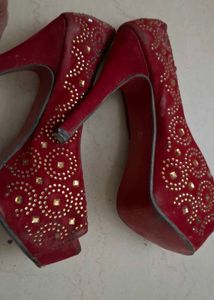 Red Platform High Heels