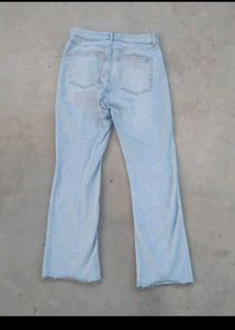 Light Wash Flared Denim Jeans