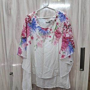 High-Low Flowery Top