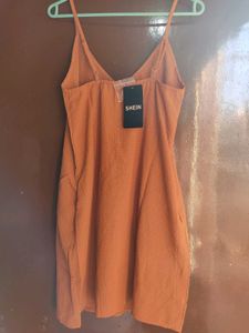Button-Down Sun Dress With Two Pockets