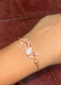 American Diamond Peacock Design Bracelet