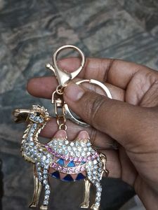Rhinestone Camel Keychain