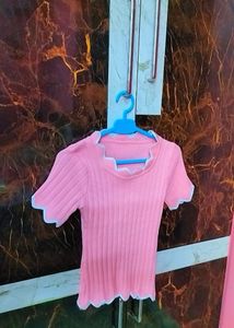 Cute Pink Scalloped Top