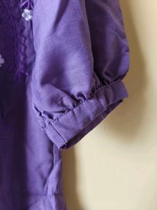 Lavender Love Embroidered Tunic Top
