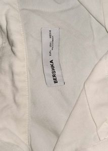 White drop shoulder bershka Shirt