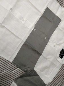 Stylish White &amp; Grey Shirt