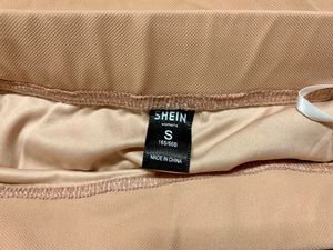 Nude Ruched midi pencil skirt