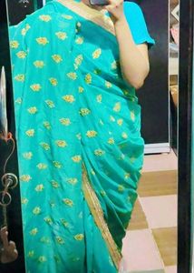 Elegant Teal Saree