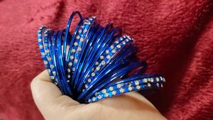 Blue &amp; Diamond Bangle Set