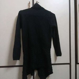 Stylish Black Knit Cardigan