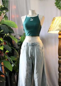 Puma Green Cropped Tank Top