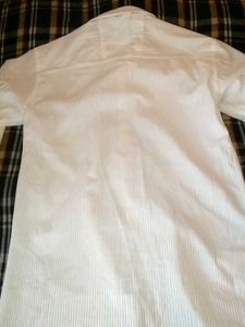 Vintage White Striped Shirt For Men