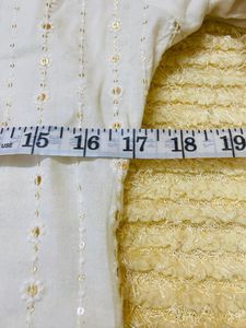 White &amp; Gold Embroidered Salwar Kameez