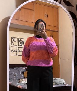 Cute Color blocked Knit Sweater