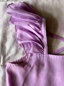 GEORGETTE LAVENDER RUFFLE KURTI💜💟