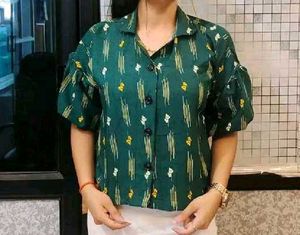 Green Printed Top