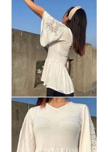 Clinched-waisted Top